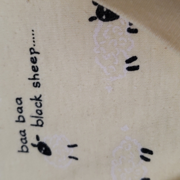 Baa Baa Black Sheep PJ Shorts Top Set L So Cute - Picture 4 of 7